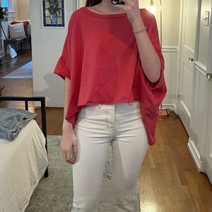 Truly Madly Deeply Red Flowy Box Shirt